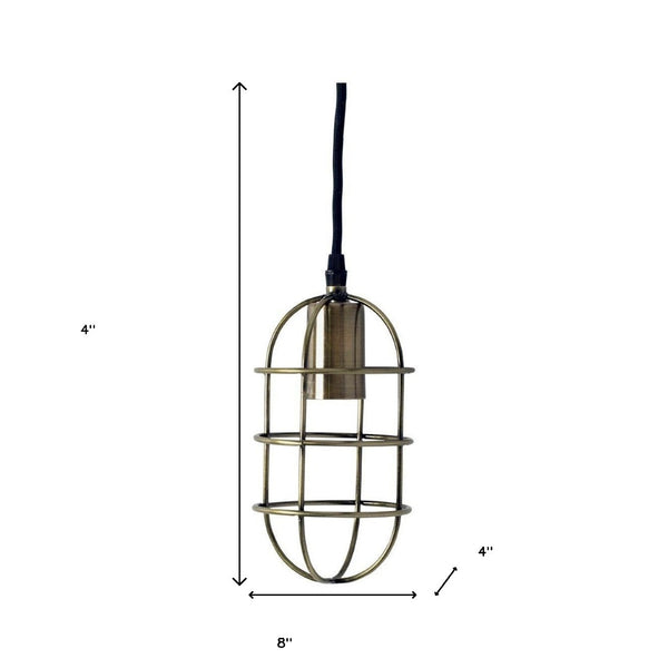 HomeRoots Gold Dimmable Ceiling Light Fixture with Antiqued Brass Dome Shades for Vintage-Modern Elegance 611613