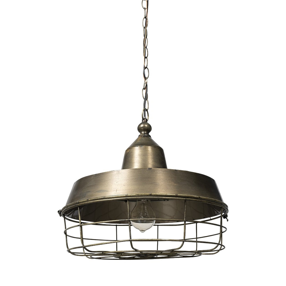 HomeRoots Gold Dimmable Ceiling Pendant Light with Elegant Dome Shade - Perfect for Stylish Spaces! 611614