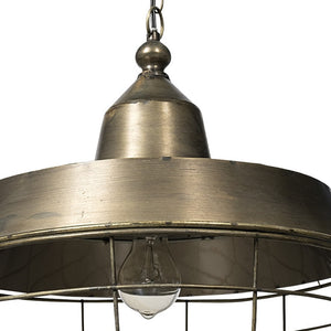 HomeRoots Gold Dimmable Ceiling Pendant Light with Elegant Dome Shade - Perfect for Stylish Spaces! 611614