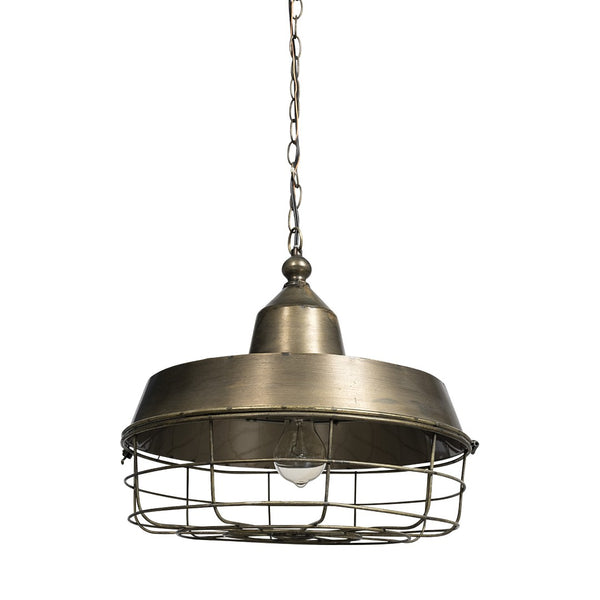 HomeRoots Gold Dimmable Ceiling Pendant Light with Elegant Dome Shade - Perfect for Stylish Spaces! 611614