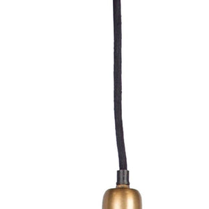 HomeRoots Gold Contemporary Dimmable Ceiling Light Fixture with Elegant Dome Shade for Modern Interiors 611615