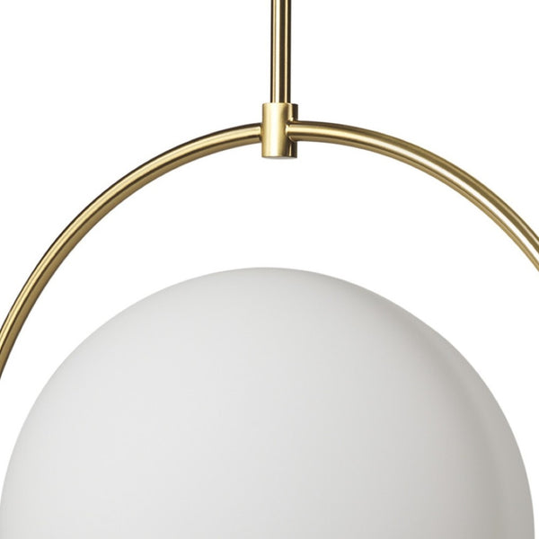 HomeRoots White Dimmable Metal Ceiling Light with Elegant Globe Shade for Modern Home Décor and Illumination 611620