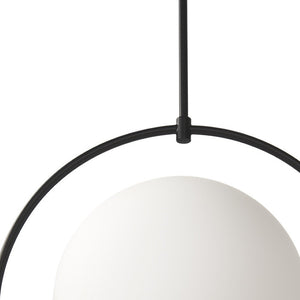 HomeRoots White Single Metal Dimmable Ceiling Light – Modern Globe Design for Stylish Entryways & Dining Areas 611621