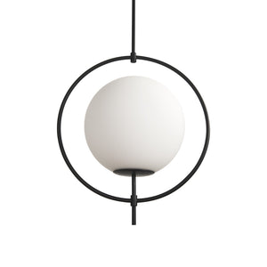 HomeRoots White Single Metal Dimmable Ceiling Light – Modern Globe Design for Stylish Entryways & Dining Areas 611621