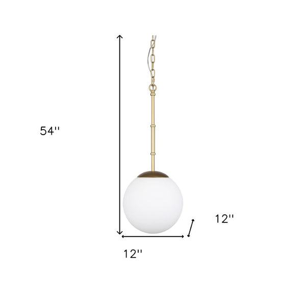 HomeRoots White Modern Dimmable Ceiling Light with Adjustable Height & White Glass Shades for Versatile Style 611622