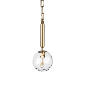 HomeRoots Clear Dimmable Metal Ceiling Light with Elegant Glass Shades for Modern Spaces - 60W Max Bulb Compatible 611623