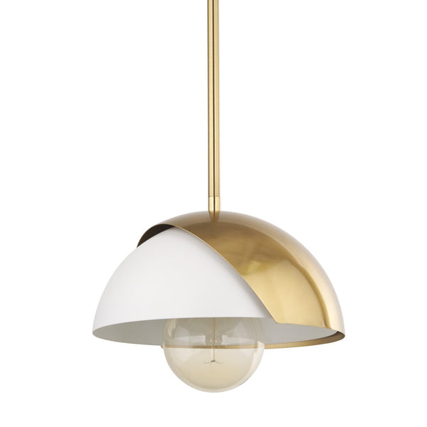HomeRoots White Modern Dimmable Ceiling Light with Elegant Dome Shade for Contemporary Home Interiors 611624