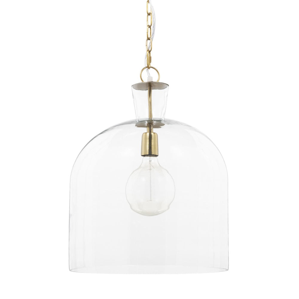HomeRoots Clear Dimmable Ceiling Light Fixture with Elegant Glass Shades for Modern Home Décor and Ambiance 611627