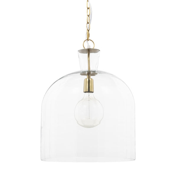 HomeRoots Clear Dimmable Ceiling Light Fixture with Elegant Glass Shades for Modern Home Décor and Ambiance 611627