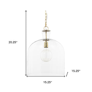 HomeRoots Clear Dimmable Ceiling Light Fixture with Elegant Glass Shades for Modern Home Décor and Ambiance 611627