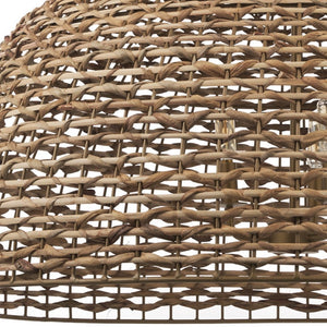 HomeRoots Brown Rattan Dimmable Ceiling Light – Stylish Dome Shade, Warm Illumination for Modern Spaces 611629