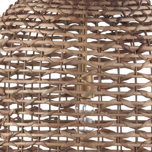 HomeRoots Brown Handcrafted Rattan Dimmable Pendant Light - Stylish Ceiling Fixture for Modern & Rustic Homes 611630
