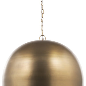 HomeRoots Gold Dimmable Ceiling Light Pendant - Modern Elegance with Sculpted Dome Shade for Any Space 611631