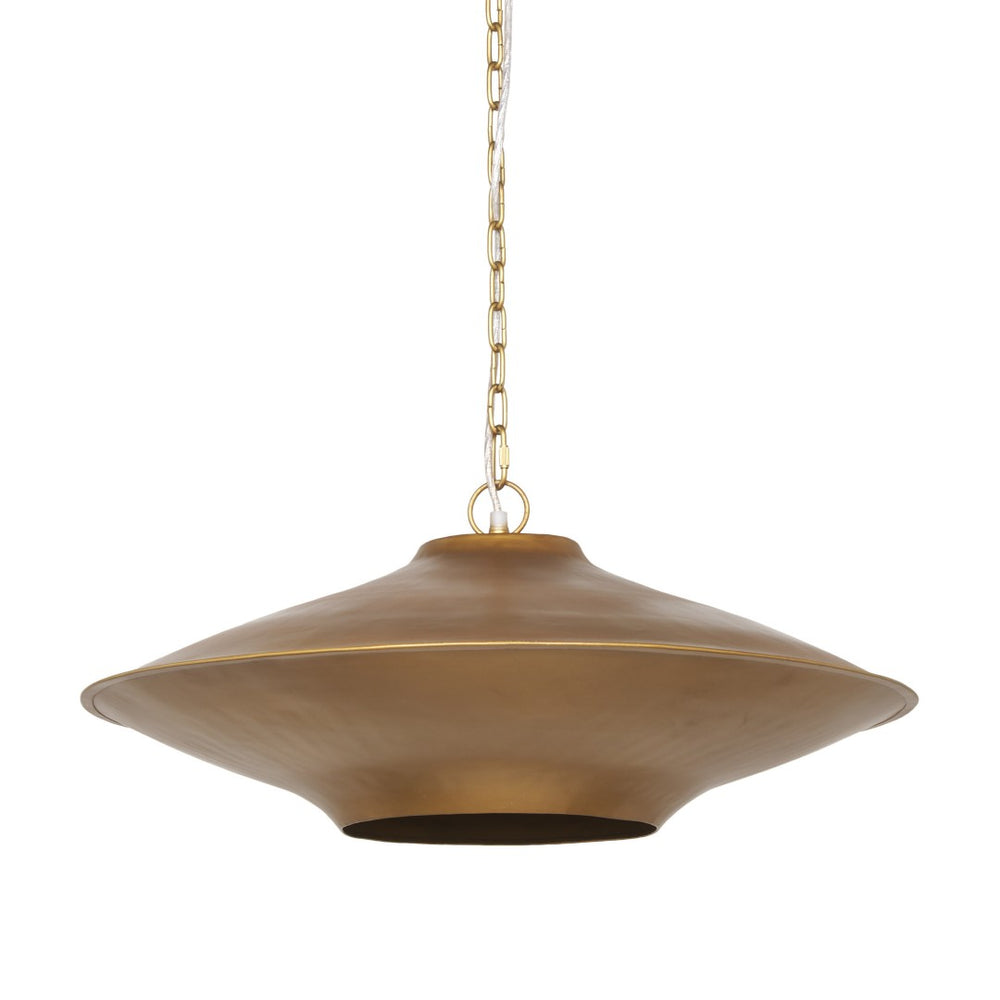 HomeRoots Gold Elegant Dimmable Ceiling Light Fixture with Dome Shade for Modern & Classic Interiors 611633