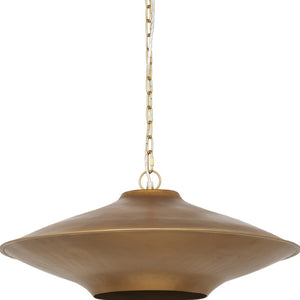 HomeRoots Gold Elegant Dimmable Ceiling Light Fixture with Dome Shade for Modern & Classic Interiors 611633