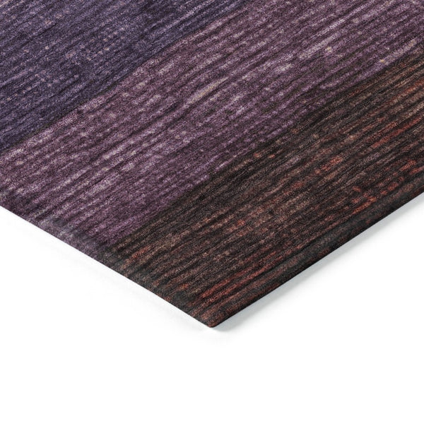 HomeRoots 5' Stylish Striped Washable Area Rug for Indoor and Outdoor Spaces - Durable, Easy Care, Versatile Design Paprika 5' x 7'6" 611635