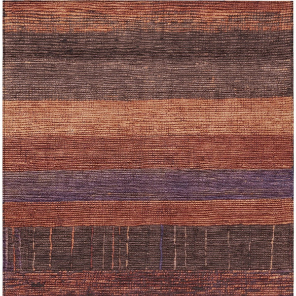 HomeRoots 5' Stylish Striped Washable Area Rug for Indoor and Outdoor Spaces - Durable, Easy Care, Versatile Design Paprika 8' x 10' 611637
