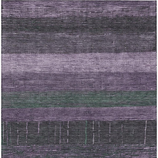 HomeRoots 5' Stylish Striped Washable Area Rug for Indoor and Outdoor Spaces - Durable, Easy Care, Versatile Design Purple 5' x 7'6" 611641