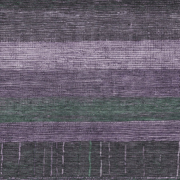 HomeRoots 5' Stylish Striped Washable Area Rug for Indoor and Outdoor Spaces - Durable, Easy Care, Versatile Design Purple 9' x 12' 611644