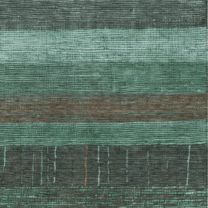 HomeRoots 5' Stylish Striped Washable Area Rug for Indoor and Outdoor Spaces - Durable, Easy Care, Versatile Design Teal 5' x 7'6" 611647