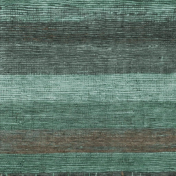 HomeRoots 5' Stylish Striped Washable Area Rug for Indoor and Outdoor Spaces - Durable, Easy Care, Versatile Design Teal 8' x 10' 611649