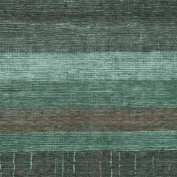 HomeRoots 5' Stylish Striped Washable Area Rug for Indoor and Outdoor Spaces - Durable, Easy Care, Versatile Design Teal 9' x 12' 611650
