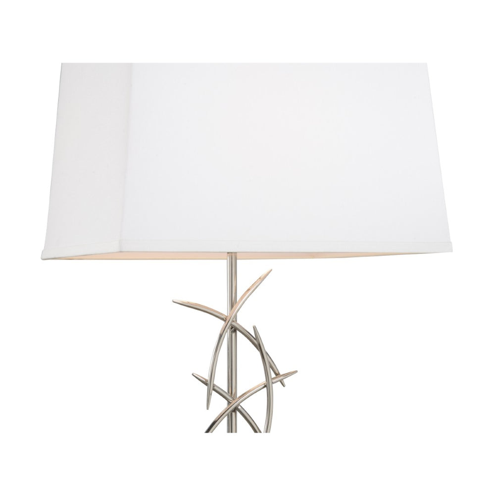 Wildwood Diez Transitional Table Lamp With Two-Tone Nickel Finish, Square White Shade, 34" Ambient Glow 61174