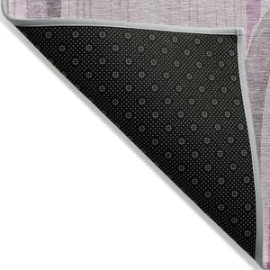 HomeRoots 5' X 8' Pink And Lavender Geometric Area Rug – Stylish, Washable, Durable for Indoor & Outdoor Spaces 611767
