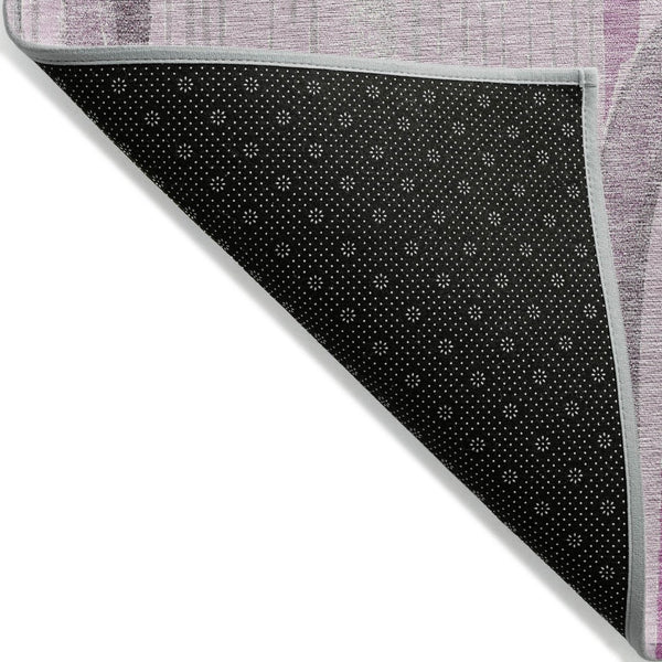 HomeRoots 5' X 8' Pink And Lavender Geometric Area Rug – Stylish, Washable, Durable for Indoor & Outdoor Spaces 611767