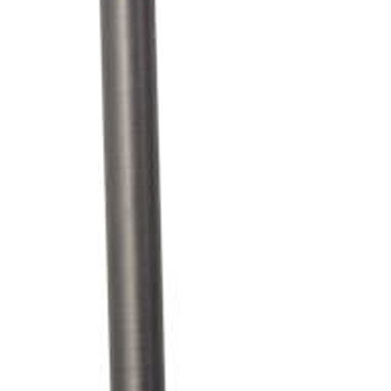HomeRoots 25 Inch Gray Drum Shade Bedside Table Lamp for Modern Bedroom Nightstand Decor 611797