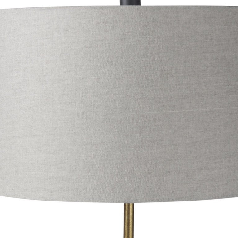 29 Inch Round Drum Shade Table Lamp Elegant Bedside Accent for Modern Bedroom Lighting