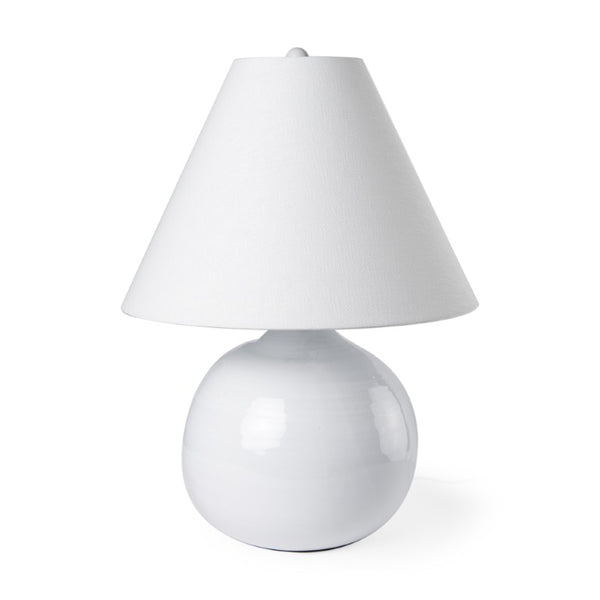 HomeRoots 11 Inch Round Table Lamp with Empire Shade for Bedroom Nightstand Warm Ambient Glow 611808