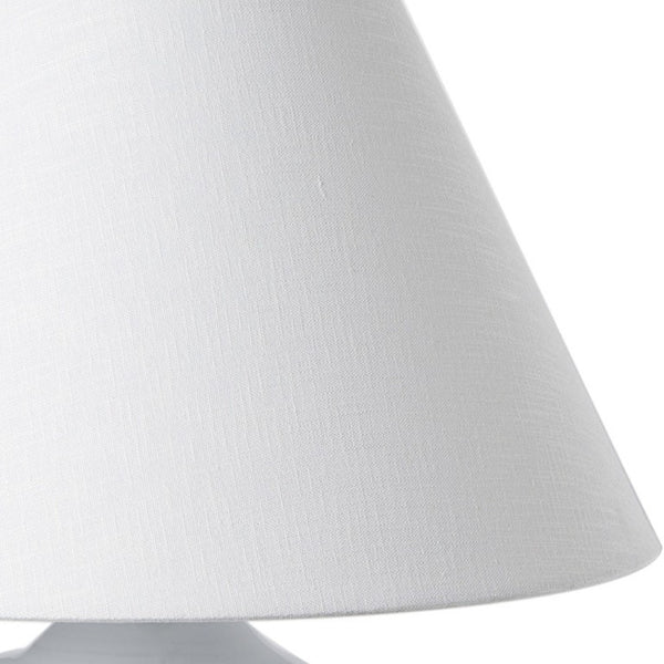 11 Inch Round Table Lamp with Empire Shade for Bedroom Nightstand Warm Ambient Glow