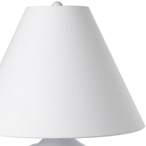 11 Inch Round Table Lamp with Empire Shade for Bedroom Nightstand Warm Ambient Glow