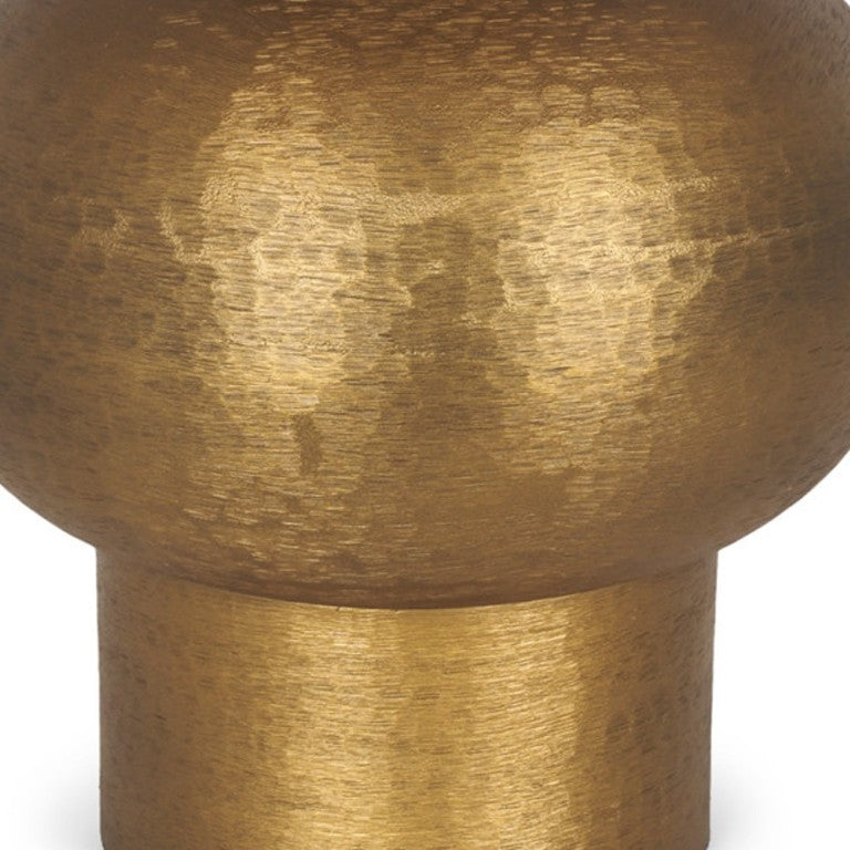 26 Inch Gold Toned Bedside Table Lamp with Classic Bell Shade for Elegant Bedroom Decor