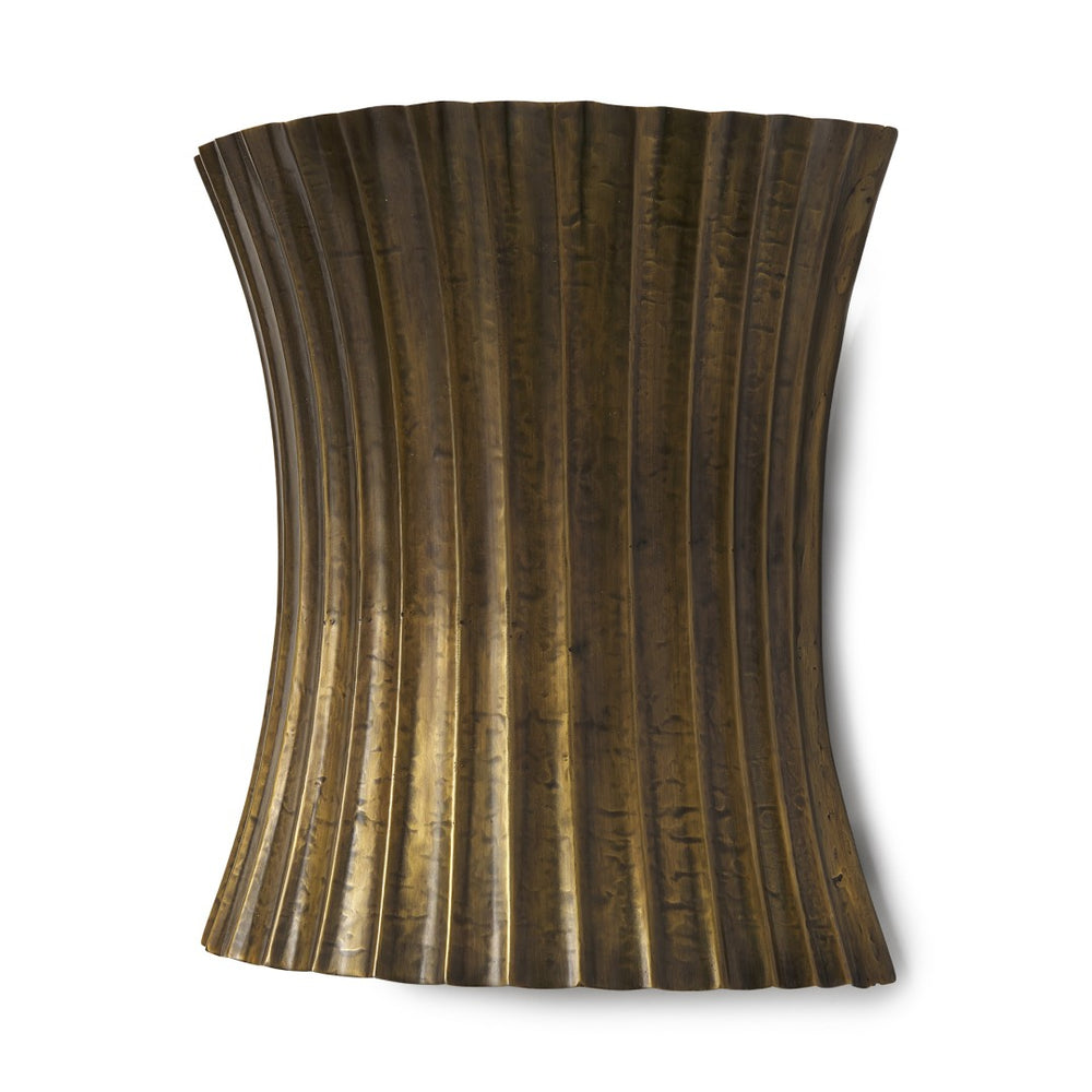 HomeRoots 11" Gold Metal Corner Wall Light – Modern Elegance for Space-Saving Illumination in Any Room 611846