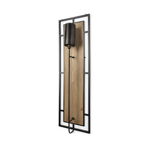 HomeRoots 57" Black Metal Corner Wall Light - Modern Minimalist Fixture for Stylish Ambient Illumination 611848