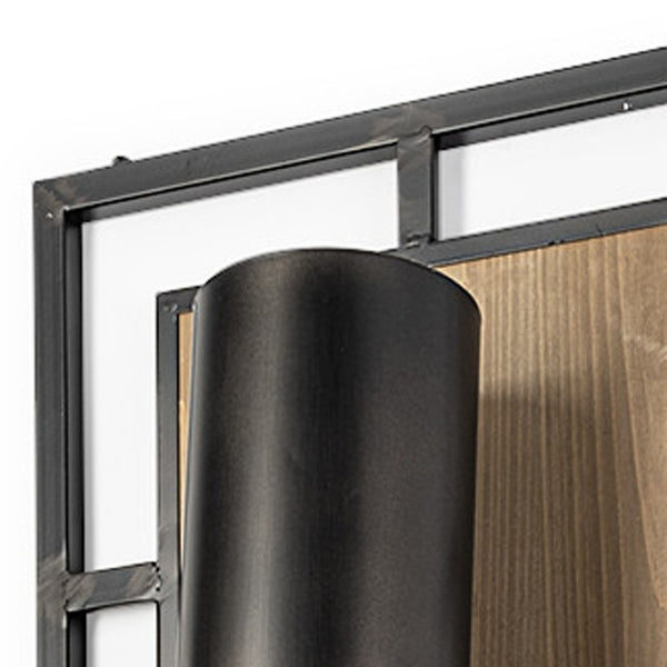 HomeRoots 57" Black Metal Corner Wall Light - Modern Minimalist Fixture for Stylish Ambient Illumination 611848