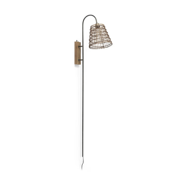 HomeRoots 16" Brown Metal Corner Wall Light – Modern Design for Cozy Spaces, Ideal Ambient Illumination! 611850