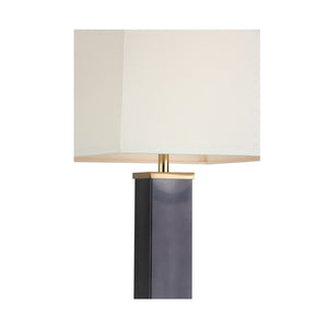 Wildwood Square Shooter Floor Lamp — 62.5" Modern Architectural Lighting In Polished Brass & Black Nickel With Off-White Shade 61186