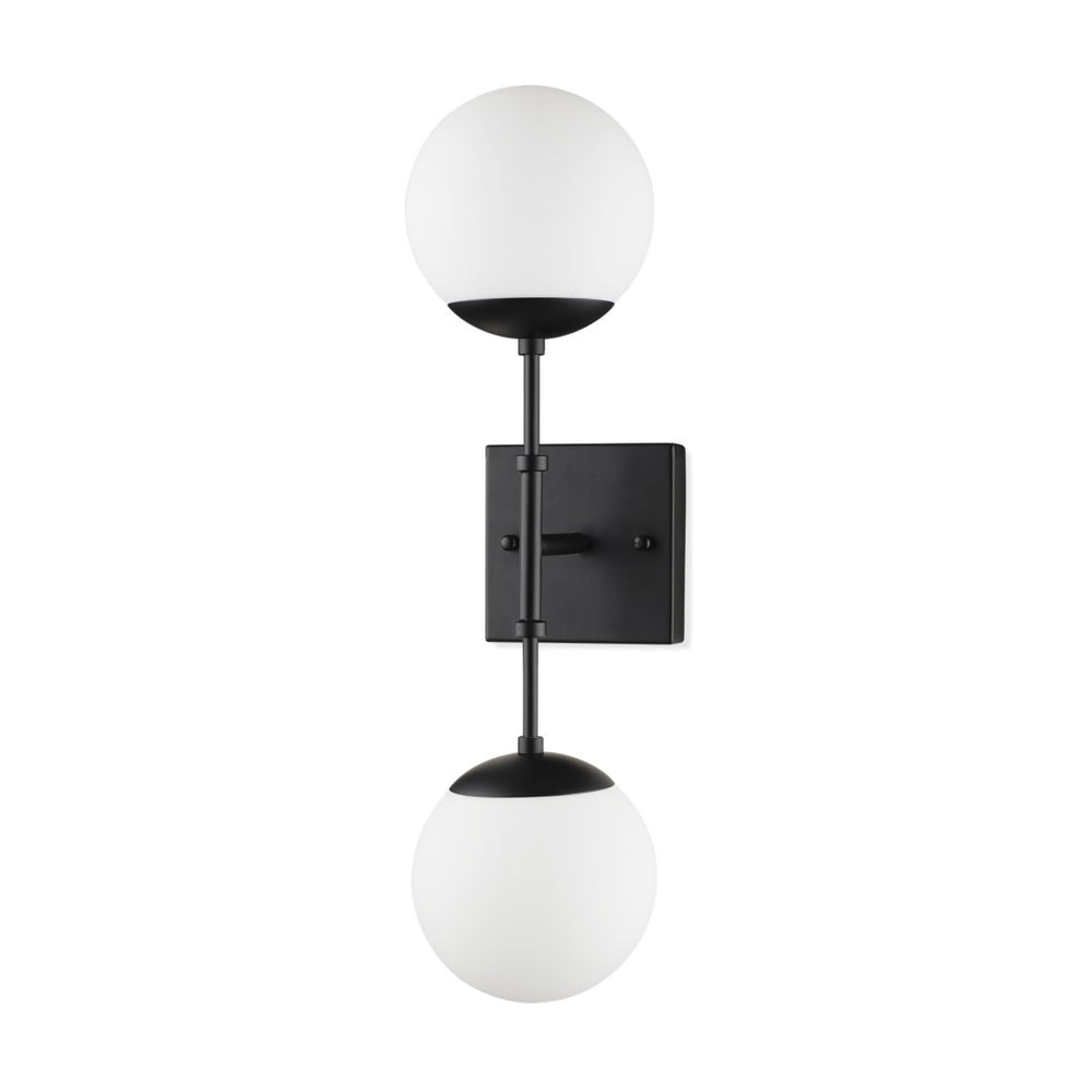HomeRoots 6" Black Metal and Glass Corner Wall Light - Stylish, Hardwired Fixture for Modern Spaces & Elegant Illumination 611860