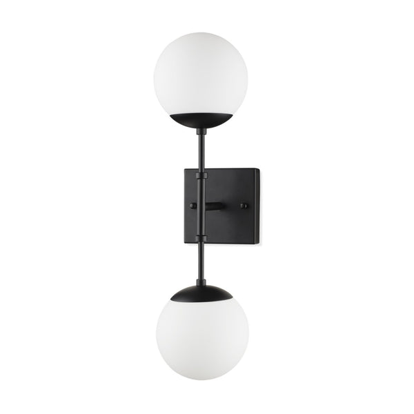 HomeRoots 6" Black Metal and Glass Corner Wall Light - Stylish, Hardwired Fixture for Modern Spaces & Elegant Illumination 611860