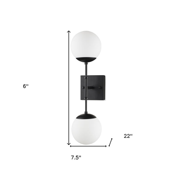 HomeRoots 6" Black Metal and Glass Corner Wall Light - Stylish, Hardwired Fixture for Modern Spaces & Elegant Illumination 611860