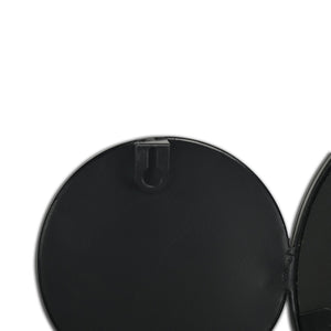 HomeRoots Set of Eight Modern Cojoined Round Black Metal Accent Mirrors for Stylish Home Decor Elevation 611866