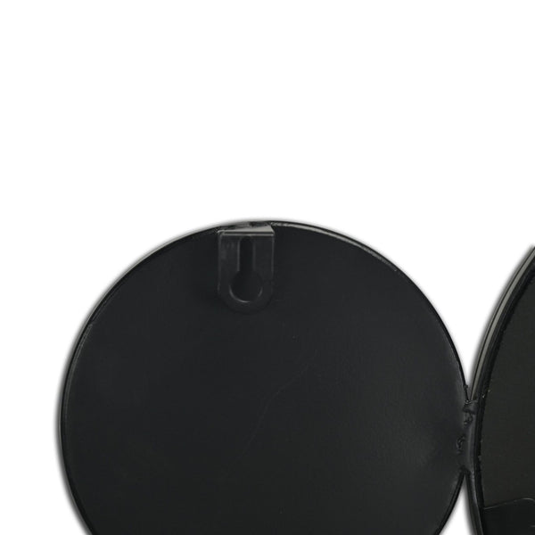 HomeRoots Set of Eight Modern Cojoined Round Black Metal Accent Mirrors for Stylish Home Decor Elevation 611866