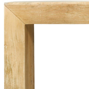 HomeRoots 72" Rustic Solid Wood Console Table - Distressed Finish, Sleek Sled Base, Perfect for Narrow Spaces 611869