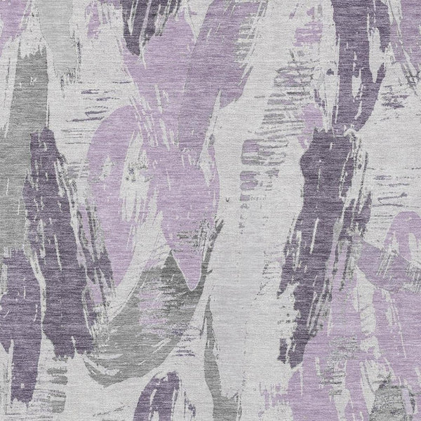 HomeRoots 8' X 10' Abstract Lavender and Lilac Area Rug - Washable, Durable, Indoor/Outdoor Versatility for Any Space 611889