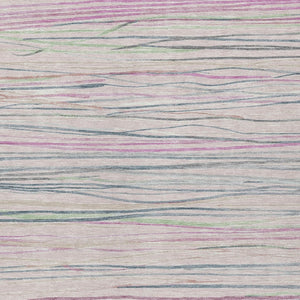 HomeRoots 8' X 10' Pink Mauve Striped Washable Area Rug - Durable, Versatile, Perfect for Indoor & Outdoor Spaces! 611937