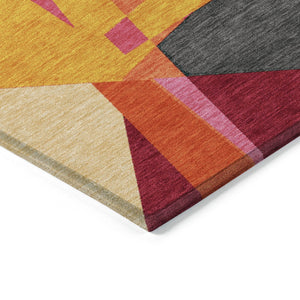 HomeRoots 8' X 10' Vibrant Geometric Indoor Outdoor Area Rug – Washable, Durable, Perfect for Home & Patio! 611961