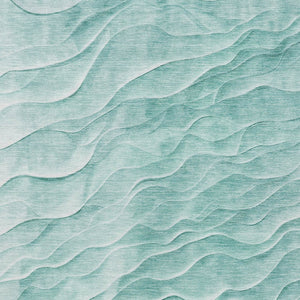 HomeRoots 5' Aqua and Teal Abstract Washable Area Rug - Stylish, Durable Design for Indoor & Outdoor Spaces 611977
